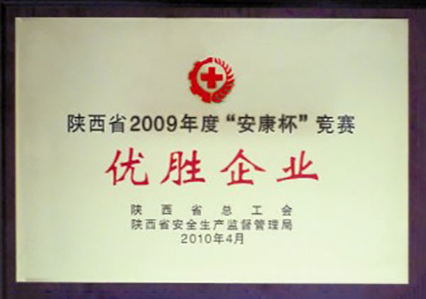 陜西2009年度“安康杯”競(jìng)賽優(yōu)勝企業(yè)